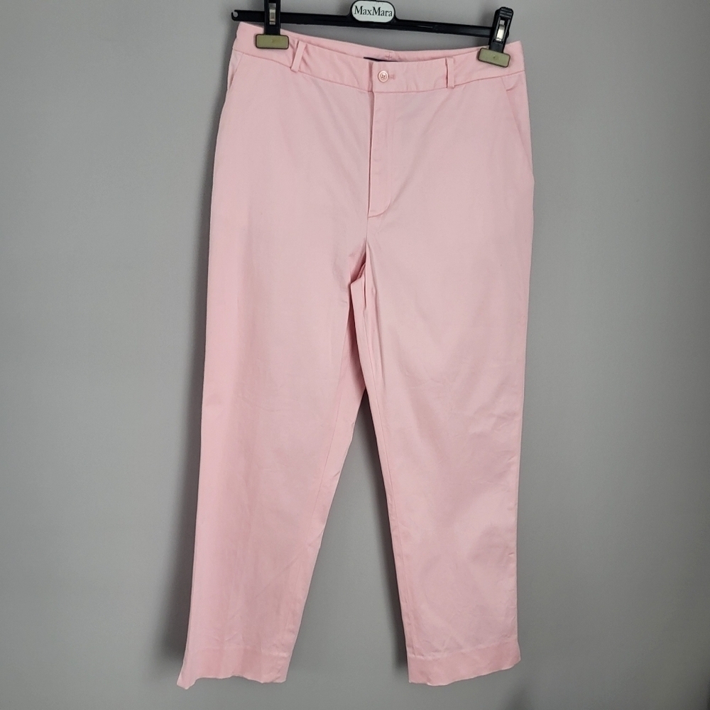 Ralph Lauren Pink Cropped Ankle Pants